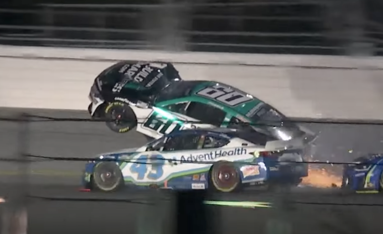 Ryan Preece's car gets airborne at Daytona
